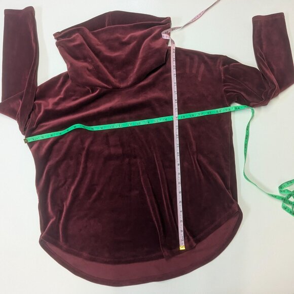 Lou & Grey for Loft Maroon Velour Cowlneck Size XS - Picture 4 of 10